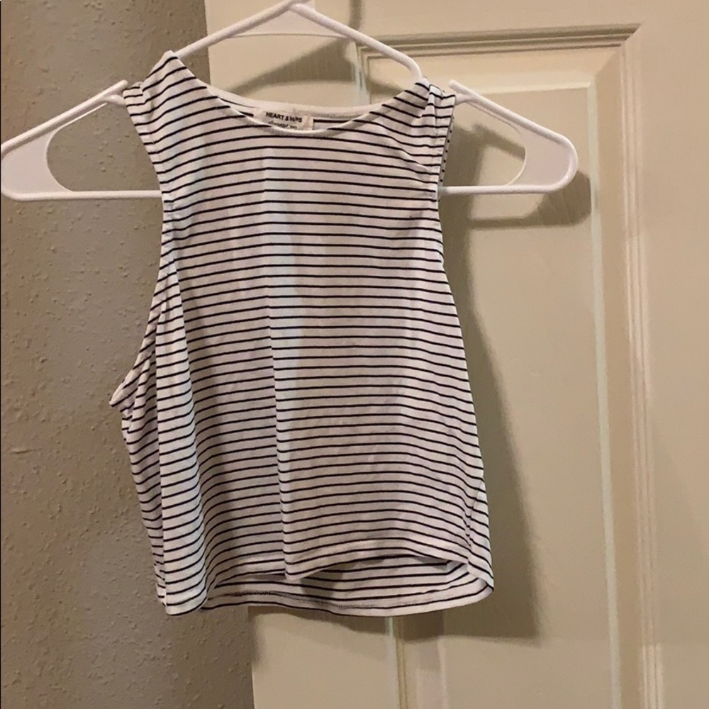 Cute cropped striped shirt!